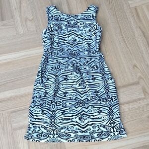 JUDE CONNALLY Elegant Black and White Patterned Dress Small